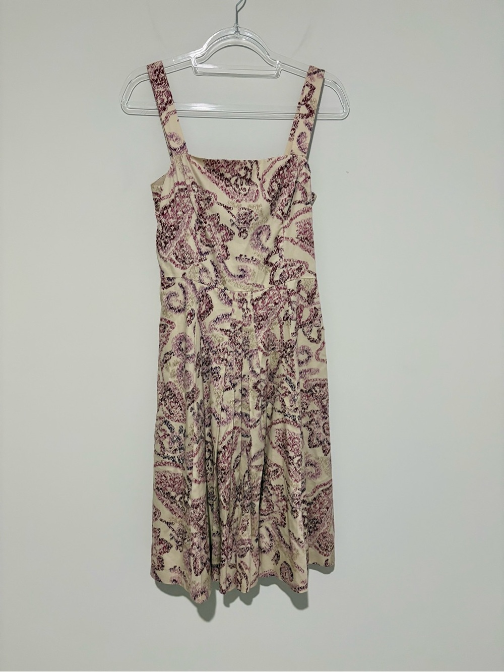 Ann Taylor Loft Women's‎ Sundress Loft Tan Purple Dress size 8